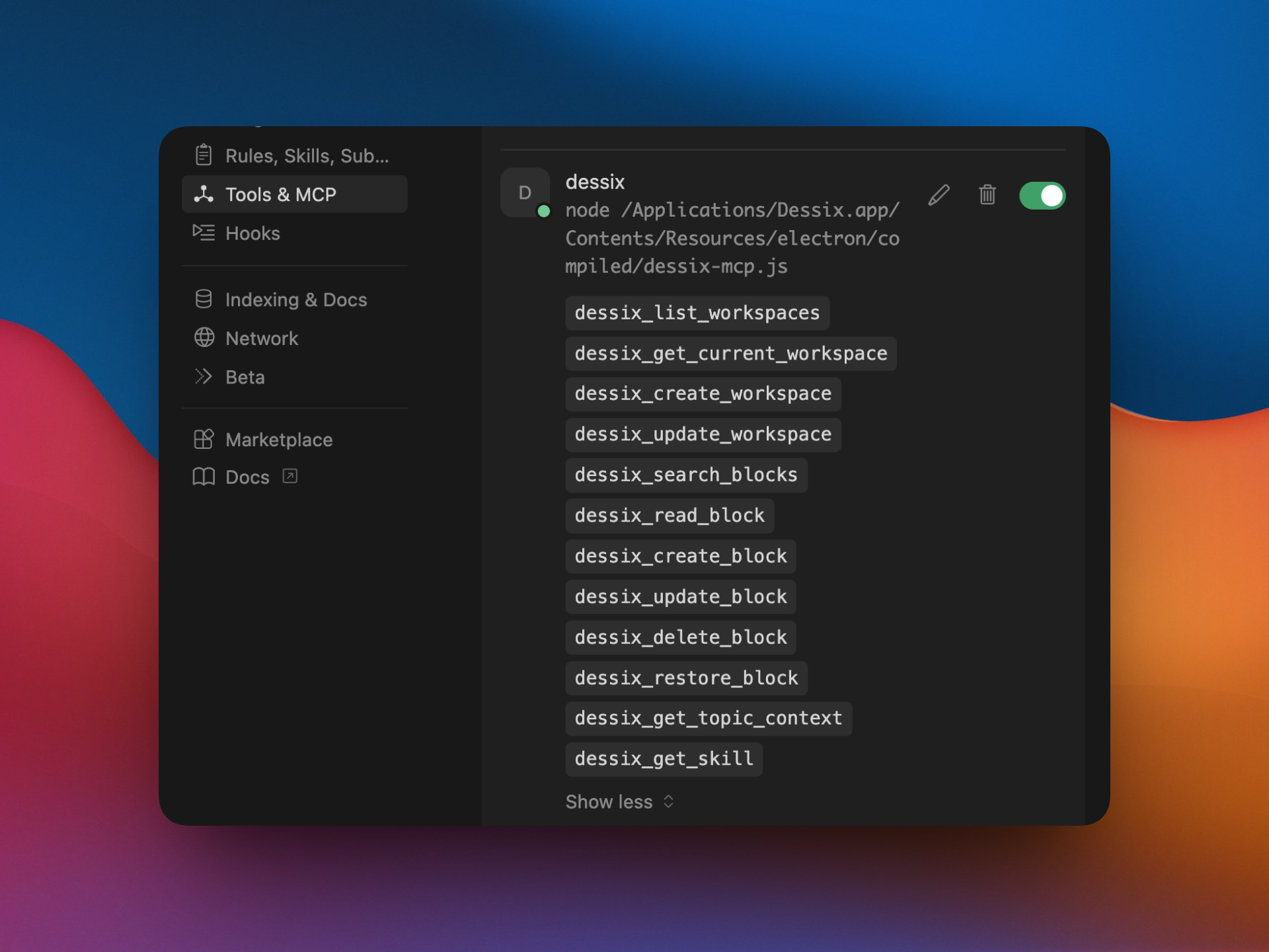 Verify MCP server is enabled in Cursor Settings