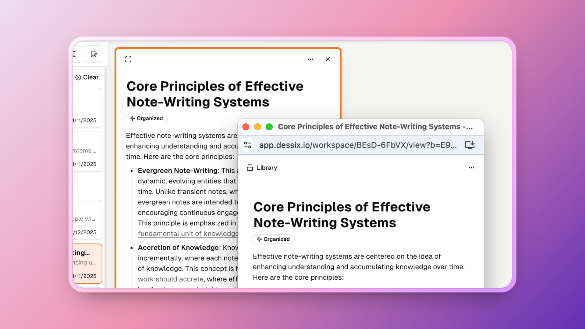 Action Usage Logic - Multi-window display, independent window display